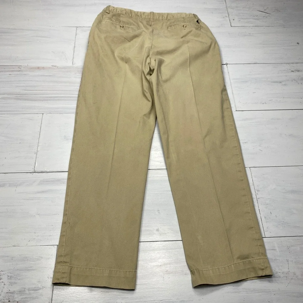 Polo Ralph Lauren Ethan Pant Mens 32/30 Tan Khaki Pleated Chino Cotton Trousers